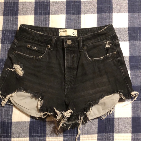 Garage Pants - Women’s black denim shorts